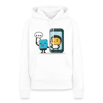 Intelligentes Leben - Frauen Premium Bio Hoodie - Weiß - Vorne - Julia (174cm)