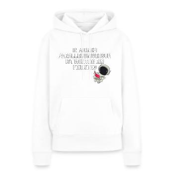 Montag ein Feiertag! - Frauen Premium Bio Hoodie - Weiß - Vorne - Julia (174cm)