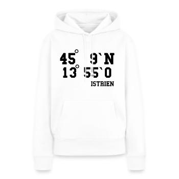 Istrien Kroatien Balkan Adria Urlaub Idee - Frauen Premium Bio Hoodie - Weiß - Vorne - Julia (174cm)