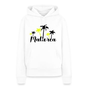Majorque - Sweat à capuche Premium bio Femme - blanc - Devant - Julia (174cm)