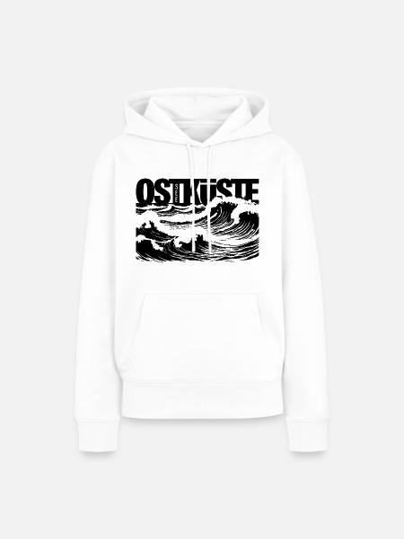 OstsKueste Storm - Frauen Premium Bio Hoodie - Weiß