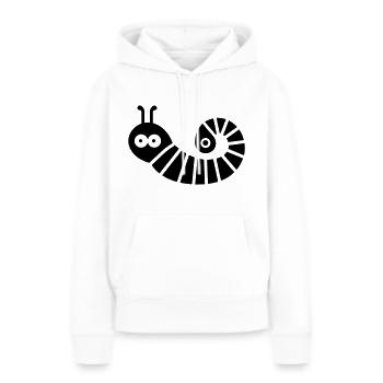 chenille - Sweat à capuche Premium bio Femme - blanc - Devant - Julia (174cm)
