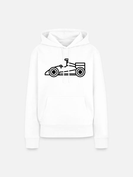 F1-Rennwagen - Frauen Premium Bio Hoodie - Weiß