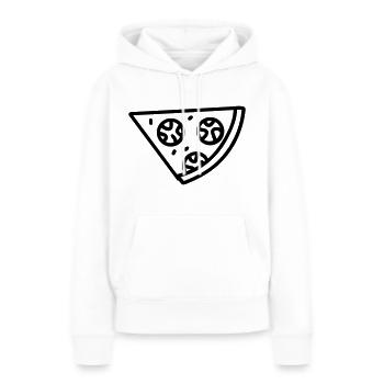 Pizza slice - Women’s Premium Organic Hoodie - white - Front - Julia (174cm)