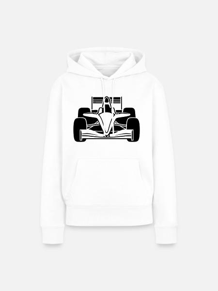 Rennwagen - Frauen Premium Bio Hoodie - Weiß