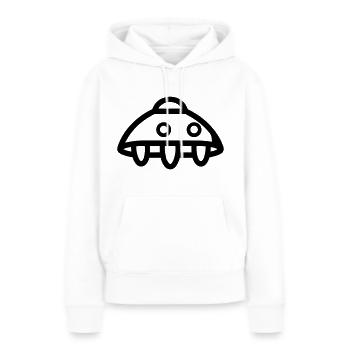 fliegende Untertasse - Frauen Premium Bio Hoodie - Weiß - Vorne - Julia (174cm)