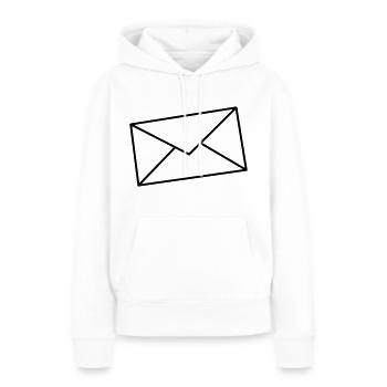 Brief - Frauen Premium Bio Hoodie - Weiß - Vorne - Julia (174cm)