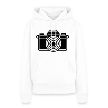 Appareil photo - Sweat à capuche Premium bio Femme - blanc - Devant - Julia (174cm)