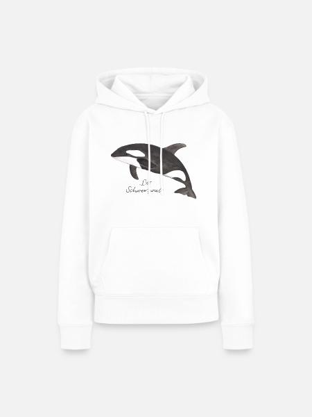 Schwertwal als Aquarell - Frauen Premium Bio Hoodie - Weiß