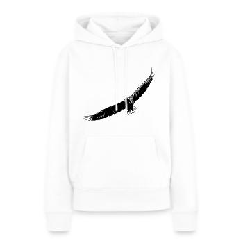 Fliegender Adler - Frauen Premium Bio Hoodie - Weiß - Vorne - Julia (174cm)