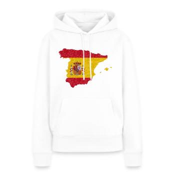 Spanien Flagge Umriss Spanische Fahne Heimatland - Frauen Premium Bio Hoodie - Weiß - Vorne - Julia (174cm)
