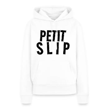 petit slip - Sweat à capuche Premium bio Femme - blanc - Devant - Julia (174cm)