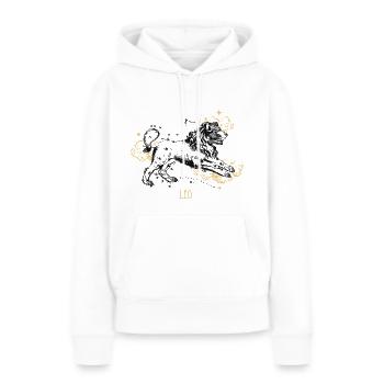 Leo Celestial Map Black & Gold - Women’s Premium Organic Hoodie - white - Front - Julia (174cm)