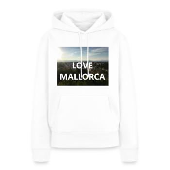 I love Mallorca - Frauen Premium Bio Hoodie - Weiß - Vorne - Julia (174cm)