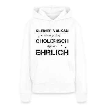 cholerisch ehrlich Choleriker - Frauen Premium Bio Hoodie - Weiß - Vorne - Julia (174cm)