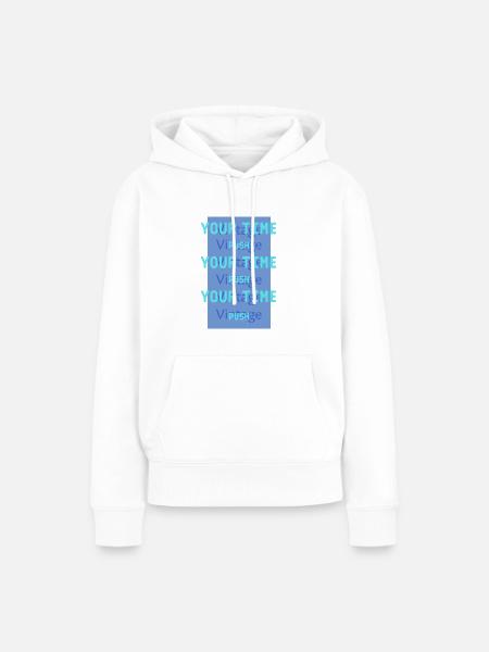 Your time - Frauen Premium Bio Hoodie - Weiß