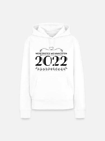 Mein erstes Weihnachten - Frauen Premium Bio Hoodie - Weiß