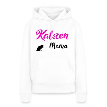 Katzen Mama black - Frauen Premium Bio Hoodie - Weiß - Vorne - Julia (174cm)