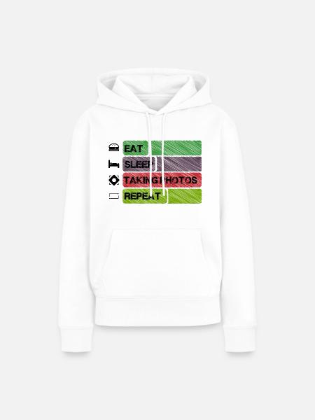eat - Frauen Premium Bio Hoodie - Weiß