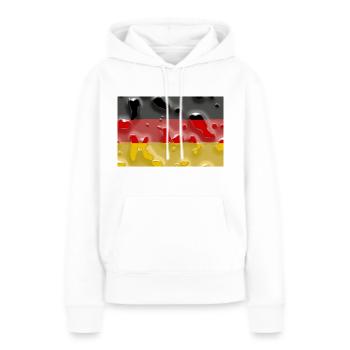 Allemagne - Sweat à capuche Premium bio Femme - blanc - Devant - Julia (174cm)