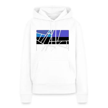 Pays du pavillon Estonie - Sweat à capuche Premium bio Femme - blanc - Devant - Julia (174cm)