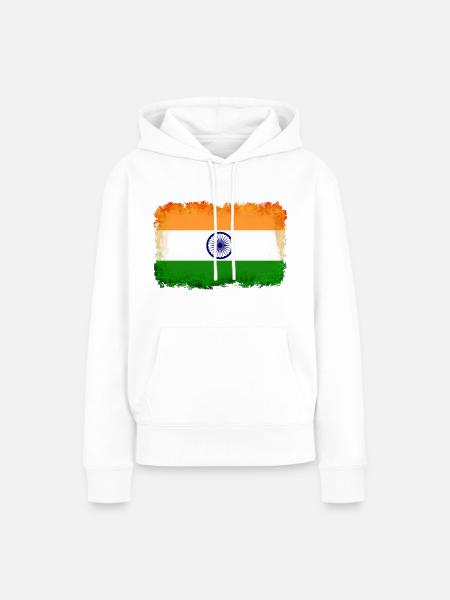 Indien - Frauen Premium Bio Hoodie - Weiß