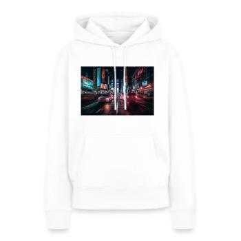 Stadt - Frauen Premium Bio Hoodie - Weiß - Vorne - Julia (174cm)