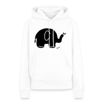 T-shirt Contraste Eléphant - Sweat à capuche Premium bio Femme - blanc - Devant - Julia (174cm)