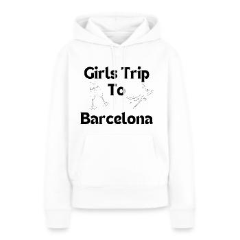 Girls Trip T-Shirt to Barcelona Junggesellinnen - Frauen Premium Bio Hoodie - Weiß - Vorne - Julia (174cm)