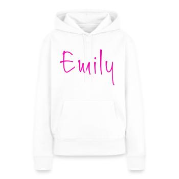 Emily - Frauen Premium Bio Hoodie - Weiß - Vorne - Julia (174cm)