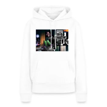 Dark ArtPrint - Frauen Premium Bio Hoodie - Weiß - Vorne - Julia (174cm)