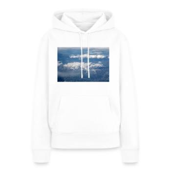 Formations nuageuses et Alpes près de la Zugspitze - Sweat à capuche Premium bio Femme - blanc - Devant - Julia (174cm)
