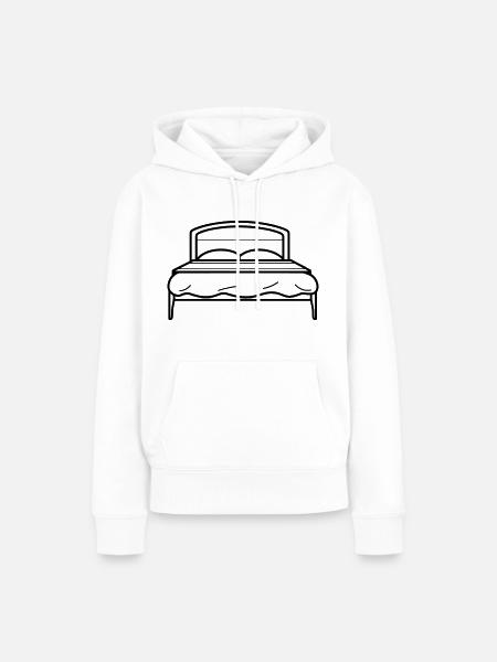 Bett - Frauen Premium Bio Hoodie - Weiß