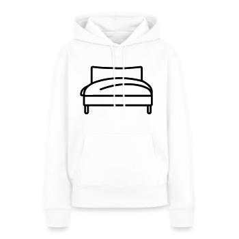lit - Sweat à capuche Premium bio Femme - blanc - Devant - Julia (174cm)