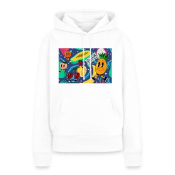 Enjoy Fruits - Sommerdesign - Frauen Premium Bio Hoodie - Weiß - Vorne - Julia (174cm)