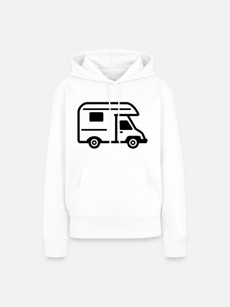 Wohnmobil - Frauen Premium Bio Hoodie - Weiß
