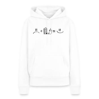 Malheur plus le cinéma est heureux - Cinéma, film, film - Sweat à capuche Premium bio Femme - blanc - Devant - Julia (174cm)