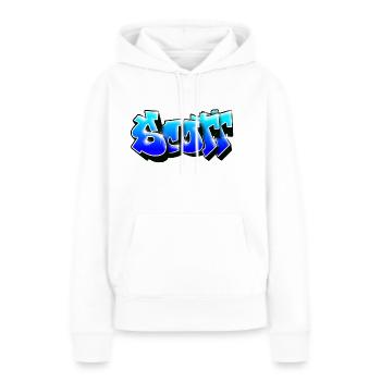 SCOTT graffiti name - Frauen Premium Bio Hoodie - Weiß - Vorne - Julia (174cm)