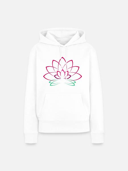 Lotusblüte - Frauen Premium Bio Hoodie - Weiß