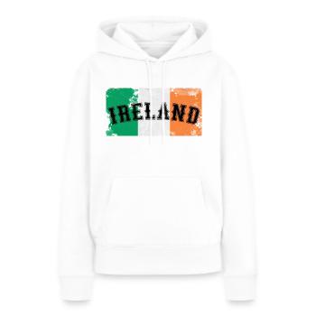 Irlande - Drapeau de l’Irlande - Sweat à capuche Premium bio Femme - blanc - Devant - Julia (174cm)