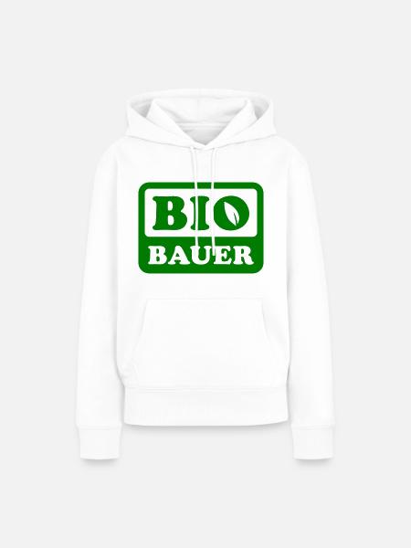 BIO BAUER - Frauen Premium Bio Hoodie - Weiß