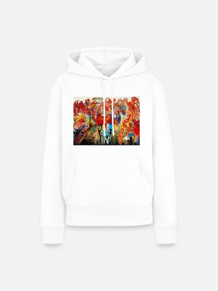 Graffiti - Frauen Premium Bio Hoodie - Weiß