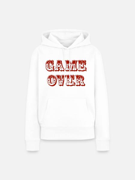 Game Over - Frauen Premium Bio Hoodie - Weiß