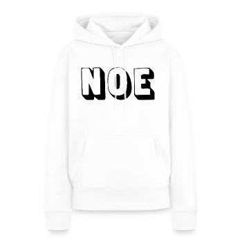 Name - Noe - Frauen Premium Bio Hoodie - Weiß - Vorne - Julia (174cm)