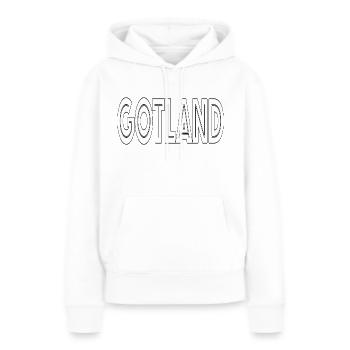 Province Gotland - Sweat à capuche Premium bio Femme - blanc - Devant - Julia (174cm)