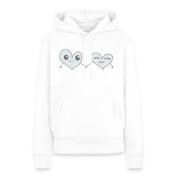 Herzen Liebespaar Herz - Frauen Premium Bio Hoodie - Weiß - Vorne - Julia (174cm)