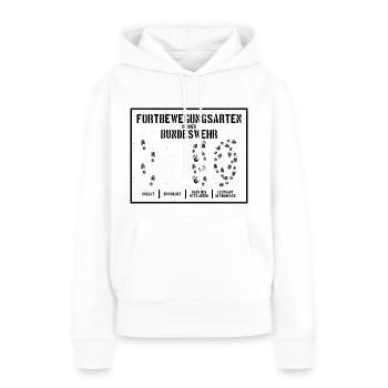 FORTBEWEGUNGSARTEN BEI DER BUNDESWEHR BUND - Frauen Premium Bio Hoodie - Weiß - Vorne - Julia (174cm)