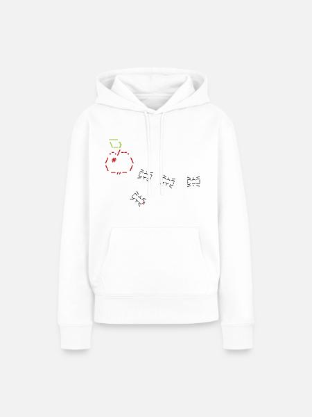 ASCII ANTS - Sweat à capuche Premium bio Femme - blanc
