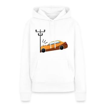Schlechter Autofahrer - Frauen Premium Bio Hoodie - Weiß - Vorne - Julia (174cm)