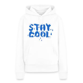 Stay cool again - Women’s Premium Organic Hoodie - white - Front - Julia (174cm)